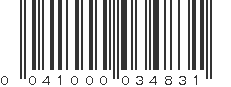 UPC 041000034831