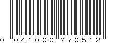 UPC 041000270512