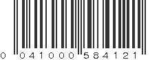 UPC 041000584121