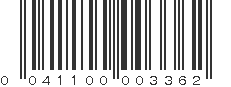 UPC 041100003362