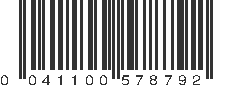 UPC 041100578792