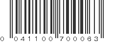 UPC 041100700063