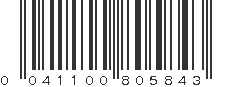 UPC 041100805843