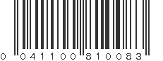 UPC 041100810083