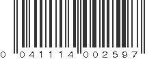 UPC 041114002597