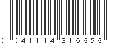 UPC 041114316656