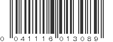 UPC 041116013089