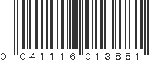 UPC 041116013881