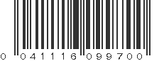 UPC 041116099700