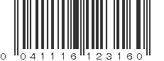 UPC 041116123160