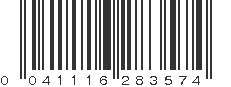 UPC 041116283574