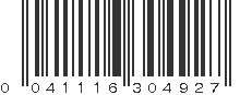 UPC 041116304927