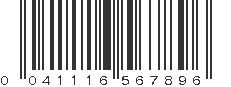 UPC 041116567896