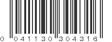 UPC 041130304316