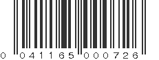 UPC 041165000726