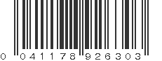 UPC 041178926303