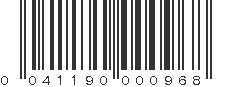 UPC 041190000968