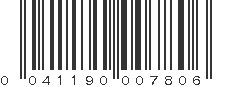 UPC 041190007806