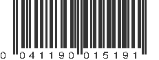 UPC 041190015191