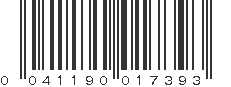 UPC 041190017393