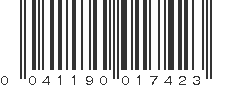 UPC 041190017423