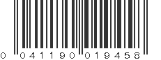 UPC 041190019458