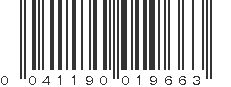 UPC 041190019663