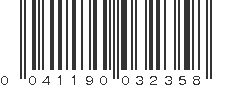 UPC 041190032358