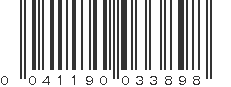 UPC 041190033898