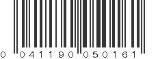 UPC 041190050161