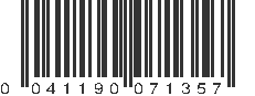 UPC 041190071357