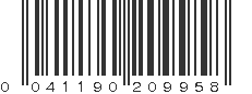 UPC 041190209958