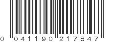 UPC 041190217847