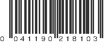 UPC 041190218103