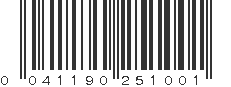 UPC 041190251001