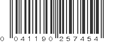 UPC 041190257454