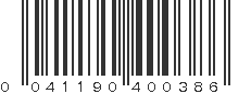 UPC 041190400386