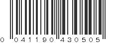 UPC 041190430505