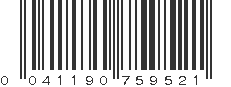 UPC 041190759521