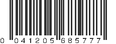 UPC 041205685777