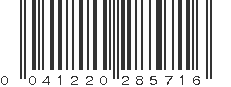 UPC 041220285716