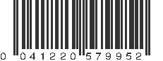 UPC 041220579952