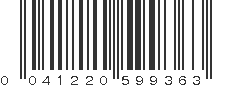 UPC 041220599363