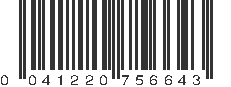 UPC 041220756643