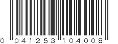 UPC 041253104008