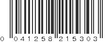 UPC 041258215303