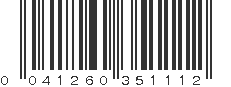 UPC 041260351112