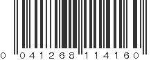 UPC 041268114160