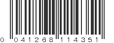 UPC 041268114351