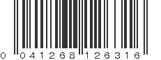 UPC 041268126316